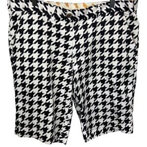Loudmouth Bermuda Golf Shorts Oakmont Houndstooth Mens Size 40 Maximalist Sporty
